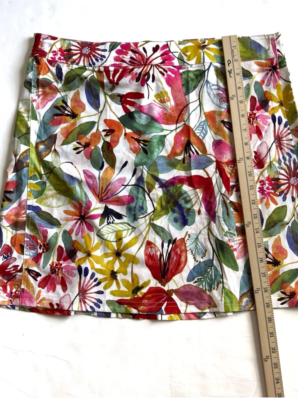 Ripskirt Floral Hawaiian Wrap Skirt Large Wildflower Watercolor Beach Tropical